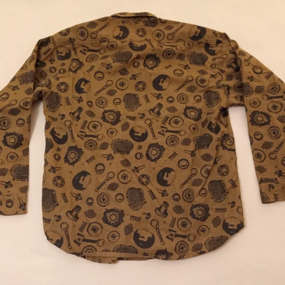 Harley Davidson Motorcycles all over print button up shirt - Picture 3 of 3